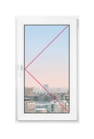 Одностворчатое окно Rehau Delight Decor 900x1000 - фото - 1