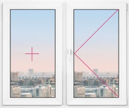 Двухстворчатое окно Rehau Brillant 1400x1200 - фото - 1