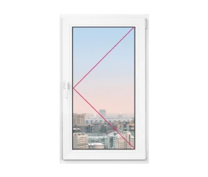 Одностворчатое окно Rehau Thermo 500x800 - фото - 1