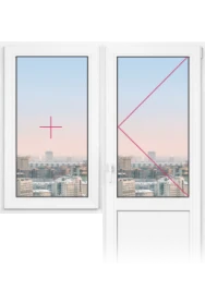 Балконный блок Rehau Thermo 1550x2100 - фото - 1