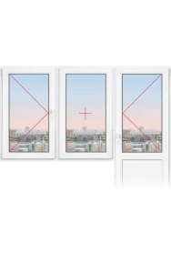 Балконный блок Rehau Thermo 2150x2150 - фото - 1